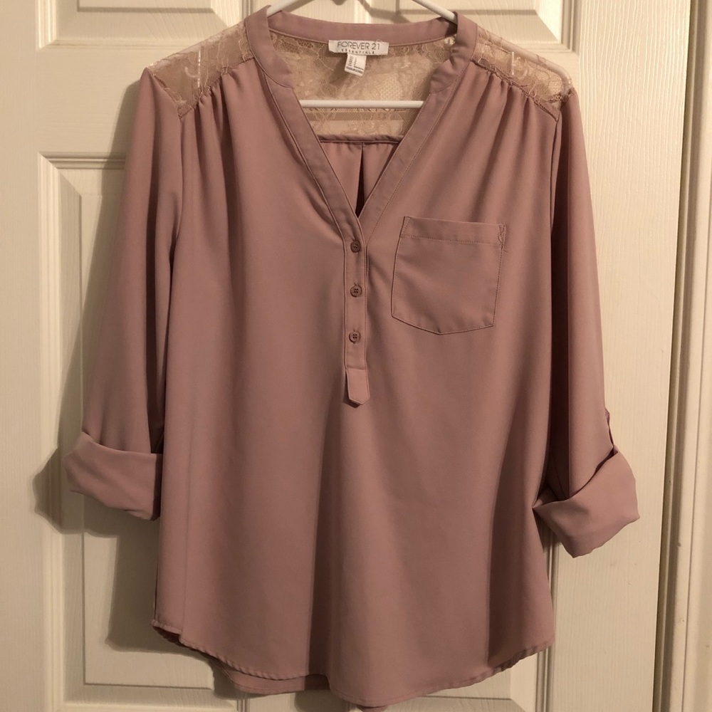 F21 Pink Blush Blouse